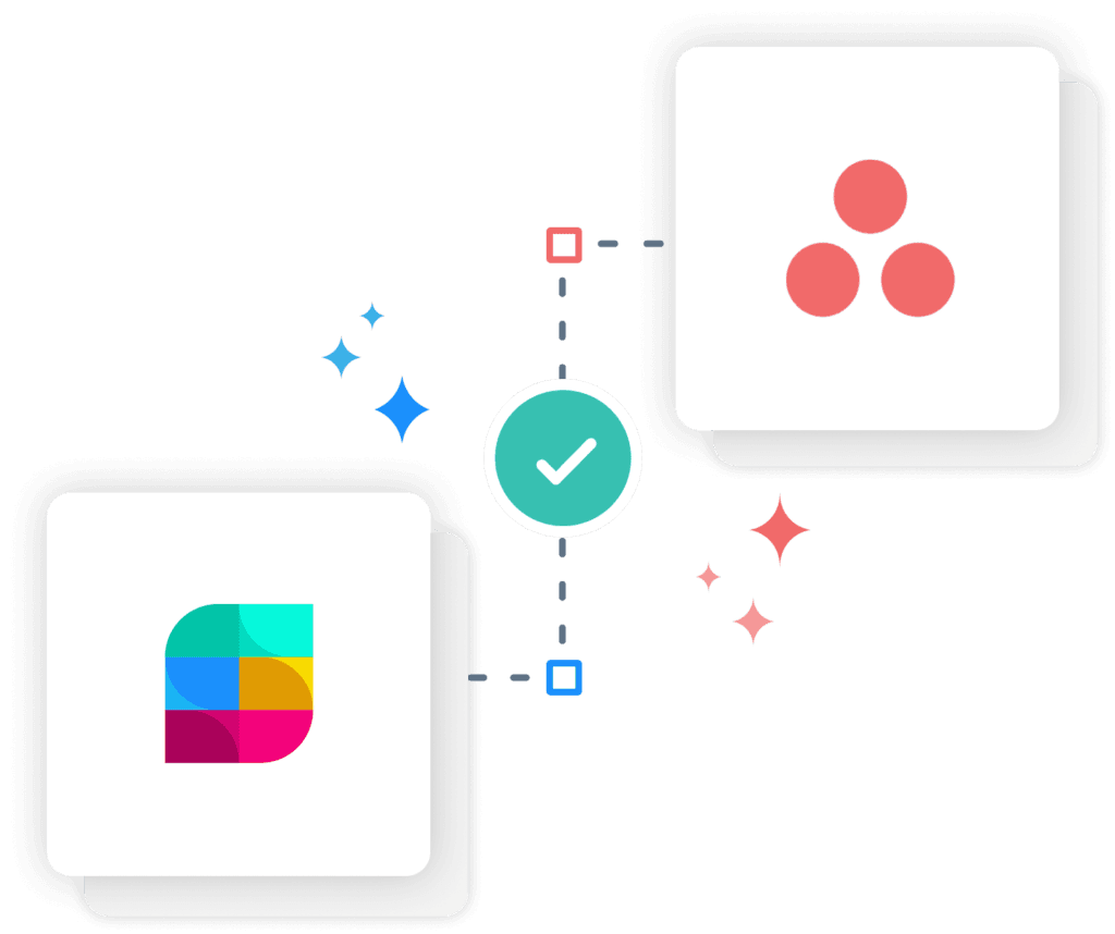 Strety and Asana logos linked with a two-way sync icon, representing the Strety Asana integration