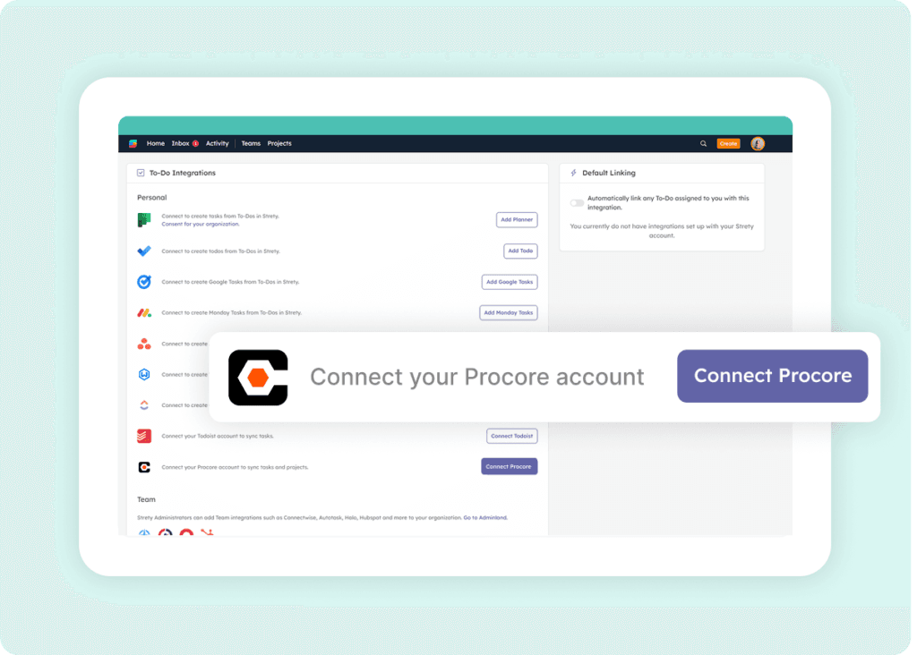 Procore Integration for Strety | Two-Way Sync for EOS Contractors