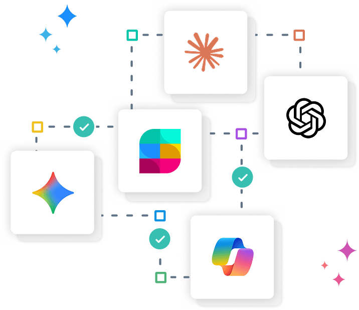 Strety's AI integrations via MCP including ChatGPT, Claude, Gemini, and Microsoft Copilot