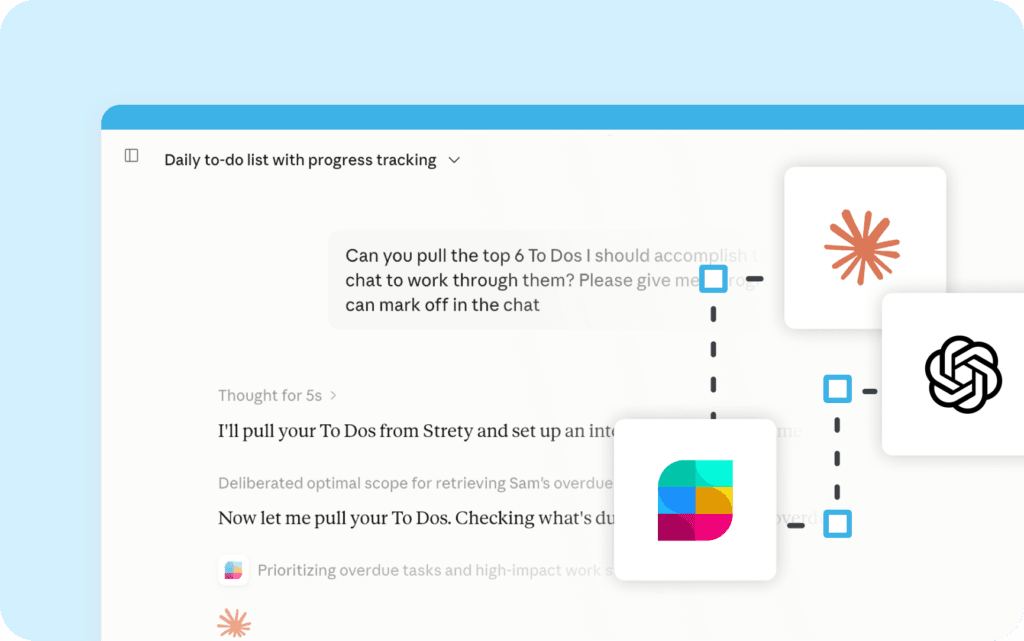Strety MCP to connect AI agents to the EOS workflow